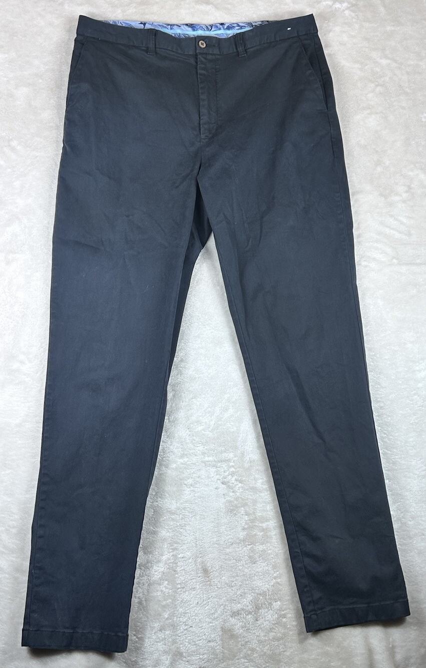 Tommy Bahama Boracay Chino Pants Mens 38x36 Black Cotton Tencel Stretch Golf